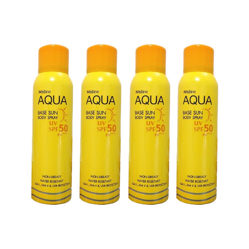 mistine aqua 防晒喷雾 spf50 pa    100ml *4瓶